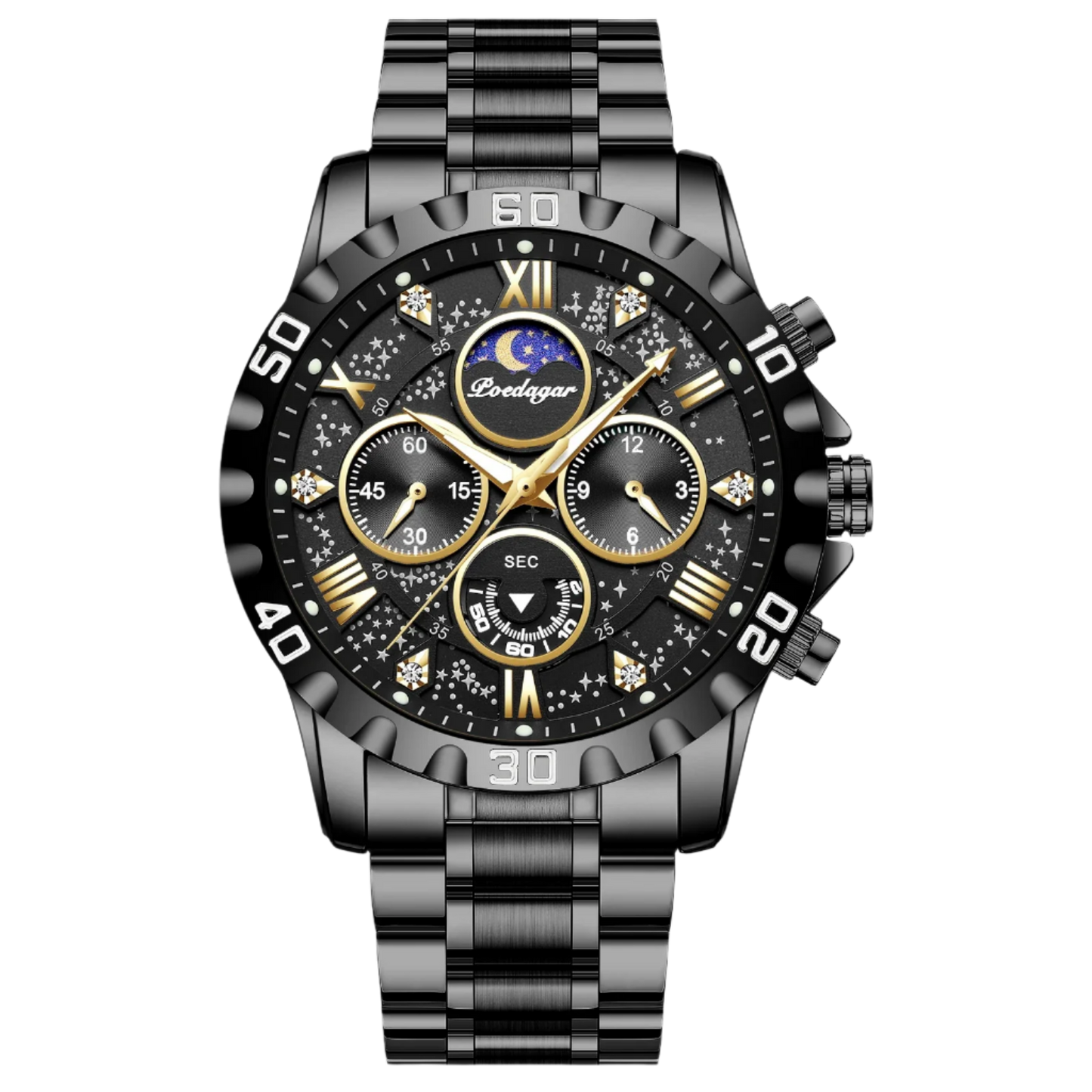 Poedagar 973 Luxury Men’s Waterproof Watch - Premium Quality with Classic and Modern Design