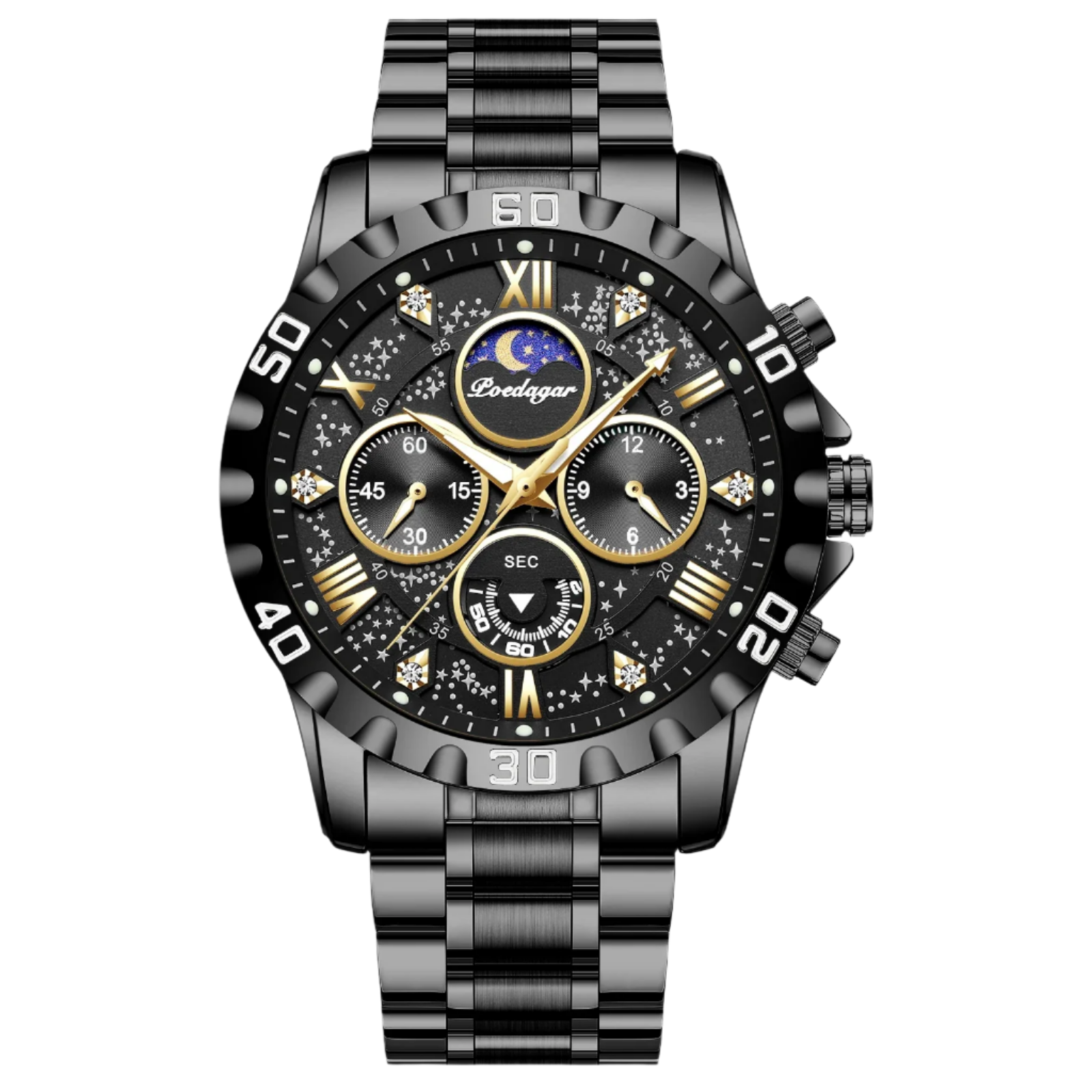 Poedagar 973 Luxury Men’s Waterproof Watch - Premium Quality with Classic and Modern Design