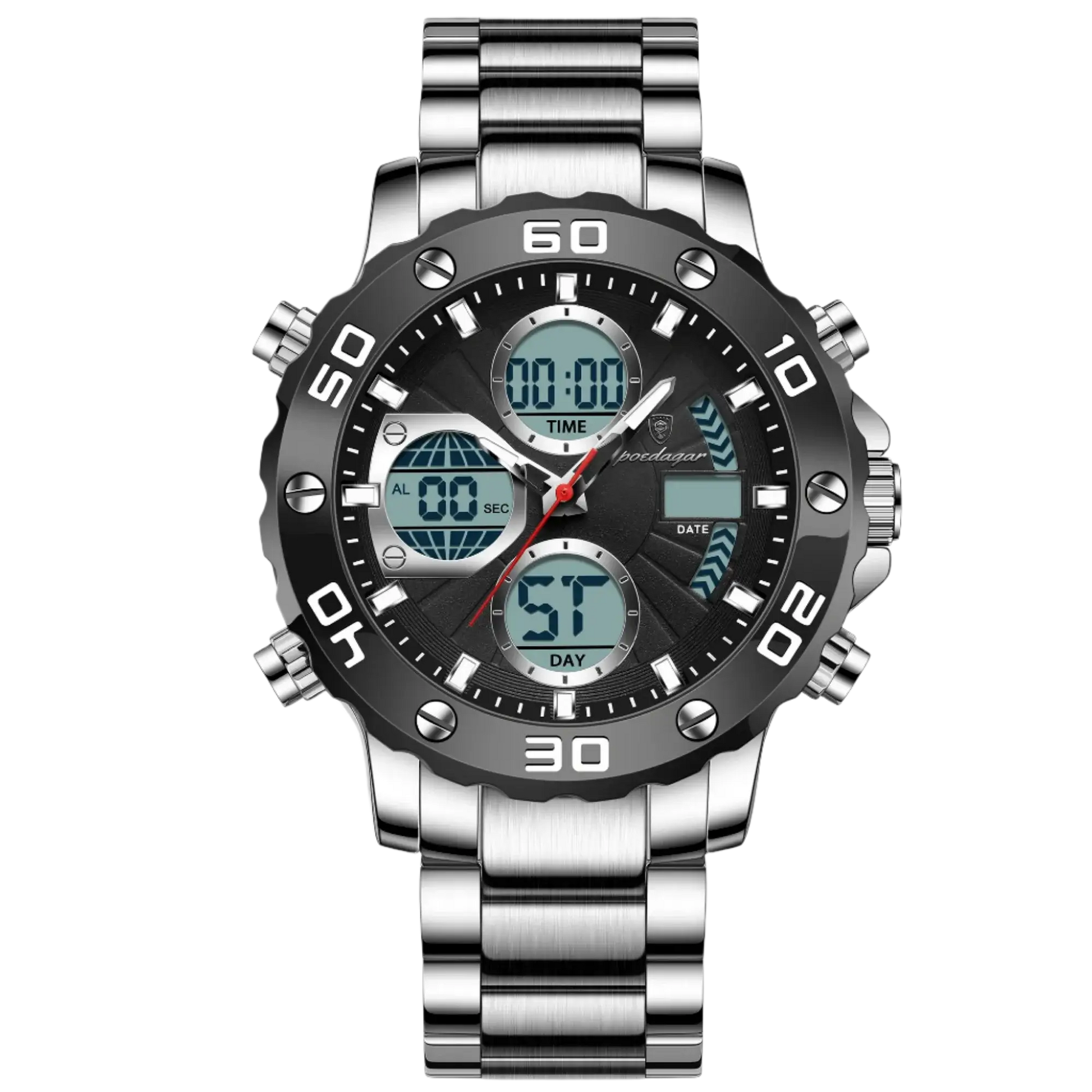 Poedagar 102 Luxury Sport Waterproof Watch for Men - Stylish and Durable Timepiece