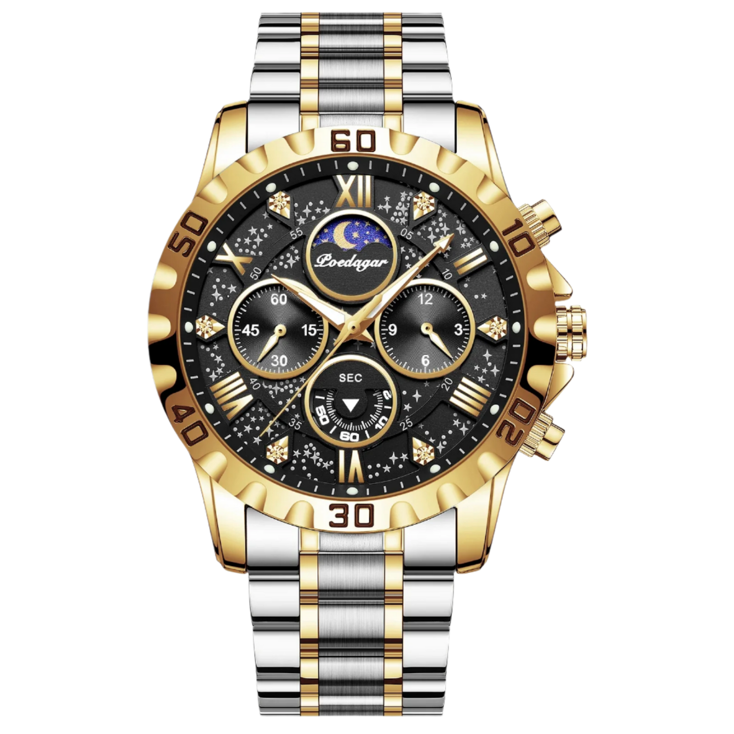 Poedagar 973 Luxury Men’s Waterproof Watch - Premium Quality with Classic and Modern Design